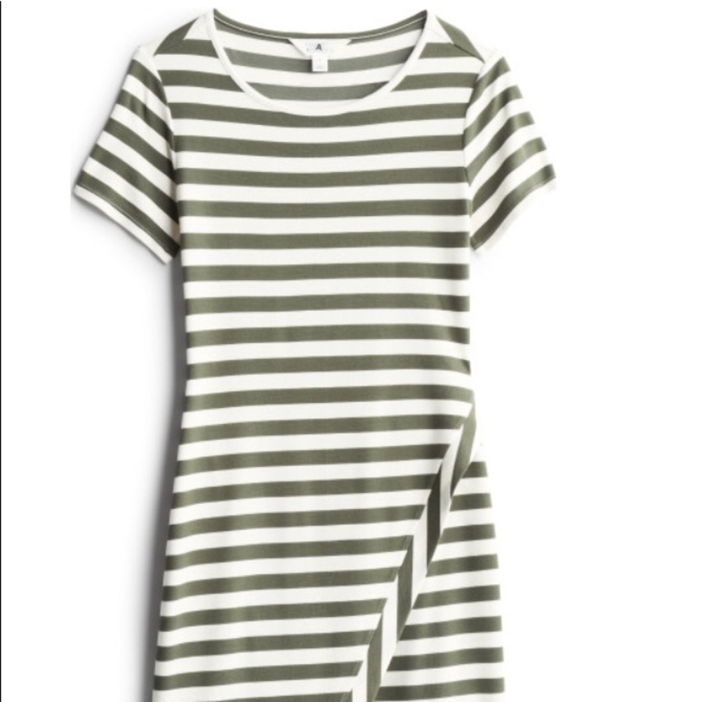 Market &Spruce striped olive knit dress